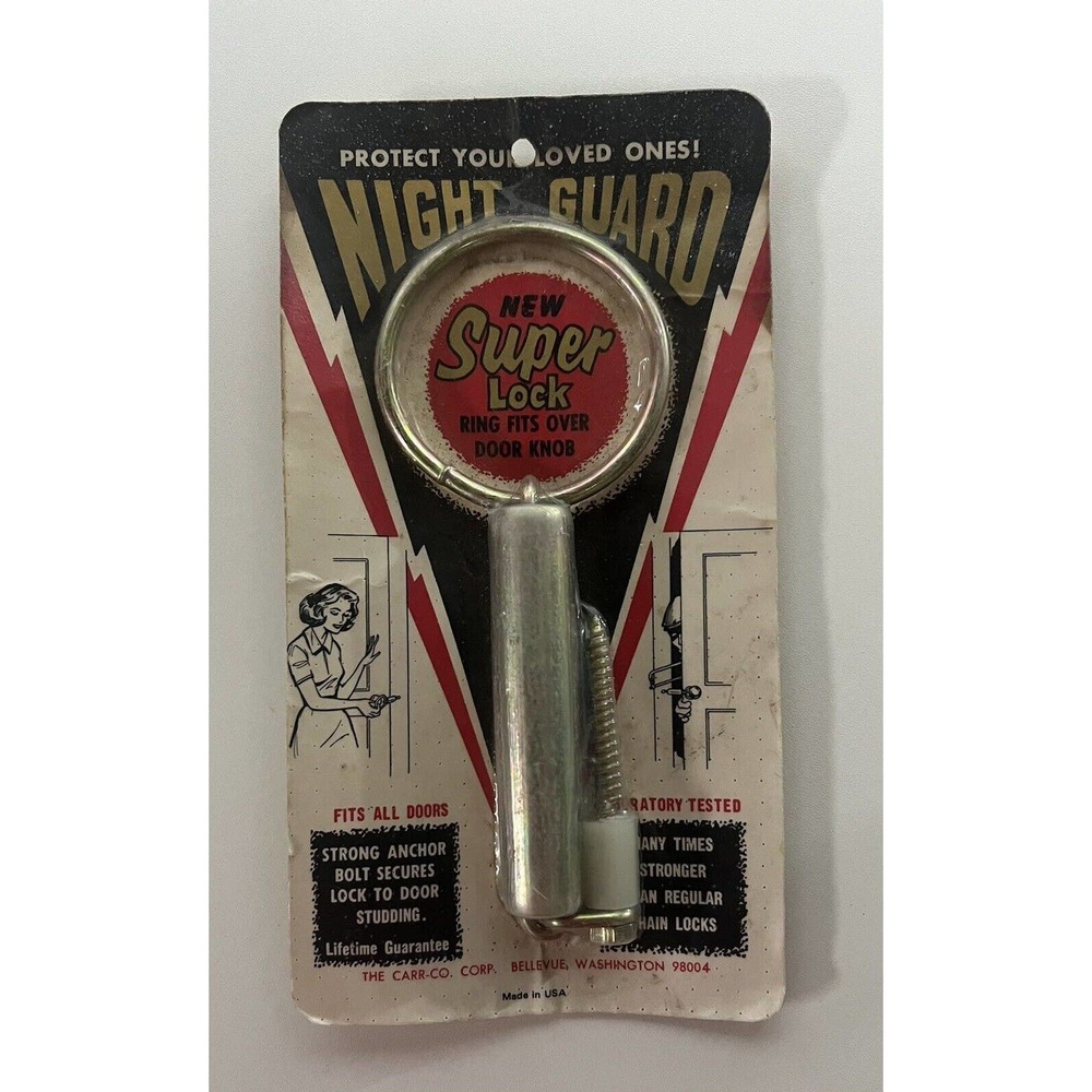 Vintage Night Guard Super Lock‎ - Door Knob Security Hardware